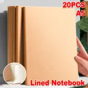 20x A5 Kraft Paper Notebook School Office Writing Notepad for Students and Work
