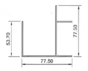 ANNEXE CORNER 50MM SURFMIST ALUMINIUM EXTRUSION