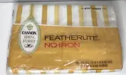 CANNON Royal Family Featherlite Vintage No-Iron Full Flat Sheet Gold Stripes