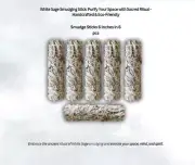 White Sage Smudging Stick Purify 6 Inches 6pcs Aroma Therapy Purification