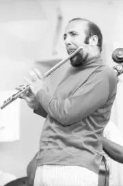 Musician Herbie Mann performin at Newport Folk Festival circa 1967 Old Photo