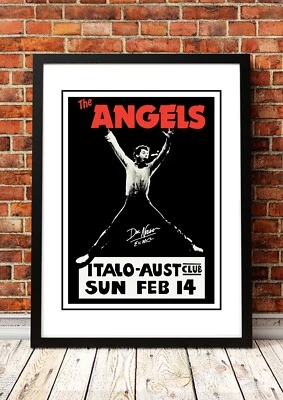 The ANGELS Signed Framed A3 Poster (1982) - Retro Band Art - Great Gift Idea