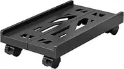 Adjustable Mobile CPU Stand with 4 Caster Wheels - Ventilated Computer Tower Holder for Gamers and Students - Fits Most PC Towers, Ideal Under Desk or Floor Cart Black