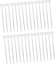 30Pcs Stainless Steel Skewers Sturdy BBQ Grill Skewers for Outdoor Barbecue Parties Camping Restaurants Long Smooth Edges for Safe Handling and Durable Use