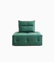 Molly Single Modular Sofa Chair - Green, Comfortable Modular Chair with High Rebound Sponge Padding