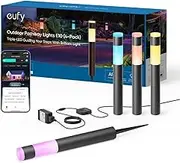 eufy Outdoor Pathway Lights E10, 4-Pack, Smart Wired RGBWW LED Landscape Lights, 350lm, IP65 Waterproof for Yard, Work with Alexa, App Control, Endless AI Light Themes for Festivals, Link with Cameras