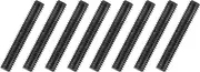 uxcell 8Pcs Fully All Threaded Rod, 5/16" Thread 18 Pitch 2" Length Carbon Steel Long Threaded Screw Threads Black Zinc Fully Studding Rod Bar for Furniture Garden Mounting Assembly