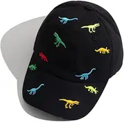[iNszkoos] 2-6 Years Children's Dinosaur Baseball Cap Summer Sun Hat for Kids, Unisex Cotton Embroidered UV Protection Hat Golf Baseball Sports Cap Beanie Hat for Boy Girl Baby Infant Toddler