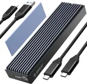 NVMe SATA SSD Enclosure, USB 3.1 Gen 2 (10 Gbps) to NVMe PCI-E M.2 SSD Case
