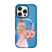 iPhone 16 Pro Impact Case MagSafe Compatible Lady with flowers (blonde)