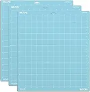 Nicapa Adhesive Replacement for Cricut Cutting Mat Blue LightGrip for Cricut 12 * 12 3pack
