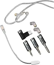 Headsets Silver Plated Upgraded Cable 2.5/3.5/4.4MM/USB C/Replaceable Gaming Earphone Cables with Microphones