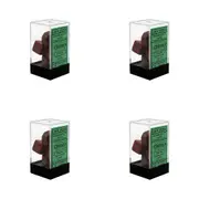 4x 7pc Chessex Speckled Strawberry Polyhedral Roleplay Game Dice Set Red/Green