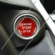 For Lexus NX IS GS ES RX RC RCF Red Real Carbon Fiber Engine Start Button Cover (for: Lexus)
