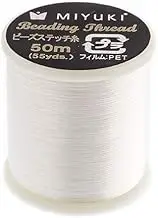 Miyuki Nylon Beading Thread B Eggshell (50m) - Used for DIY Jewelry Making, Arts and Craft, Crochet and Cloth Weaving