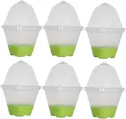 Toyvian 6pcs Seedling Pot Plant Pot Plants for Planter with Clear Indoor Small Nursery Clear Plastic Cups with Dome Lids Plastic Dome Seed Starter Tray Seed Planter Transparent Pp