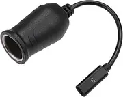 X AUTOHAUX 12V Cigarette Lighter Adapter/Interior USB Type C Female Cigarette Lighter Converter Cable for Car RV/Durable ABS Plastic 0.19m / 1 Pcs Black