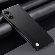 [Jarttarn] Case Compatible with Sony Xperia 10 VI Case, Plain Leather Skin-friendly Anti-slip Phone Case Matte Bumper Shockproof Soft Edge Cover for Sony Xperia 10 VI (Black)