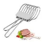 Stainless Steel Roast Beef Cutting Tongs Meat Bread Slicing Tong For Onion Bread