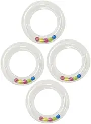 HOMOBABE 4Pcs Transparent Rattles Soothing Handheld for Fun Musical Instruments with Sound for Showers and Early Learning Activities