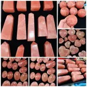 5KG Top Quality Red calcite Deals Red calcite Sphere/Towers/Palm/Hearts Deal