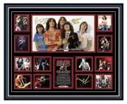 ACDC BON SCOTT ANGUS YOUNG SIGNED POSTER LIMITED EDITION FRAMED MEMORABILIA