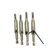 4 Piece Hex Shank Self-Centering Drill Bit Set