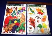Color Clings Fall Harvest Window Static Cling Decoration - Leaves & Cornucopia