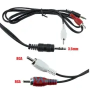 1m/3ft Aux Audio 3.5mm Jack Stereo Male to 2 RCA Stereo Audio Speaker Y Cable