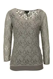 Lace Crew With Scoop Singlet--THR-5000-5103