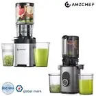 AMZCHEF Cold Press Juicer Whole Fruit Chute Slow Juicer Extractor Easy To Wash