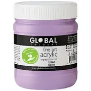 Global Colours Acrylic Paint Zero VOC 500mL Lilac