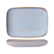 6x Rectangular Platter 365x270mm Azure Blue Tablekraft Urban Loft Porcelain