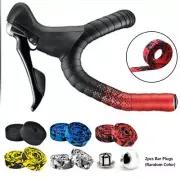 Handle Bar Tape Road Bike Drop Bar Tape for Fixie with Bar Plugs Camouflage F9