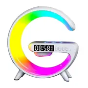Phone Wireless Charging Base LED Night Light Bluetooth Speaker Timer Alarm Clock