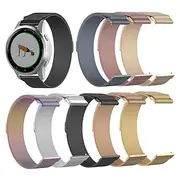 Watch Band for Garmin Forerunner 255S / 255S Music Venu 2S Vivoactive 4S Vivomove 3S Stainless Steel Replacement Strap 18mm Adjustable Milanese Loop Wristband