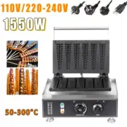 1550W Electric Home Waffle Pancake Maker 50-300℃ Stick Pine Tree Mould Machine