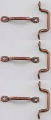 Dollhouse Miniature Window Handles/Pulls - Bronze #05545 (6 pack) -- 1:12 Scale