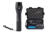 T6 LED Flashlight Torch Zoom Handheld Torch Light Focal Rechargeable 18650 Battery With USB Charger Waterproof
