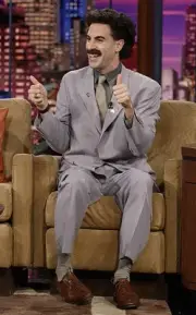 Actor Sacha Baron Cohen as Borat during an interview on October 9 - Old Photo 3