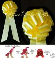 10 pcs YELLOW 9" BIG WEDDING PULL PEW BOWS BRIDAL DECORATION PB111