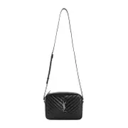 [Saint Laurent] Saint Laurent-Black Ysl Matelassé Leather Shoulder Bag-Donna OS OS