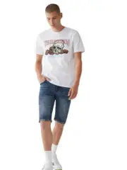 SIZE 2XL - True Religion Men's True Skull World Tour Tee T-Shirt White