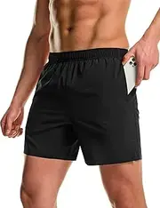 [TSLA] Men's Active Running Shorts, Training Exercise Workout Shorts, Quick Dry Gym Athletic Shorts with Pockets 3"/ 4"/ 5"