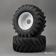 Rear Wheel Tire Metal Hub Spare of LESU 1/14 RC Hydraulic Tractor AOUE1050 Truck