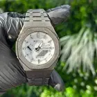 CasiOak GA2100 Custom G-Shock - Silver Frosted | Luxury Men’s Watch |Mod premium