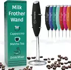 Milk Frother & Matcha Mixer – Handheld Electric Whisk for Coffee, Black