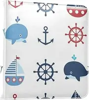 Red Blue Whale Boat Ocean Photo Albums Photo Book Self Adhesive Scrap Book Photo Albums Picture Albums For All Size Pictures 4x6, 6x8