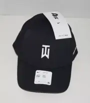 NWT Authentic NIKE SWOOSH FLEX TIGER WOODS DRI-FIT ADV Black Fitted Club Cap M/L