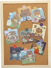 HOODANCOS Nnouncement Message Board Corkboard Wall Bulletin Board Set Office Memo Board Creative Notice Board Photo Display Board